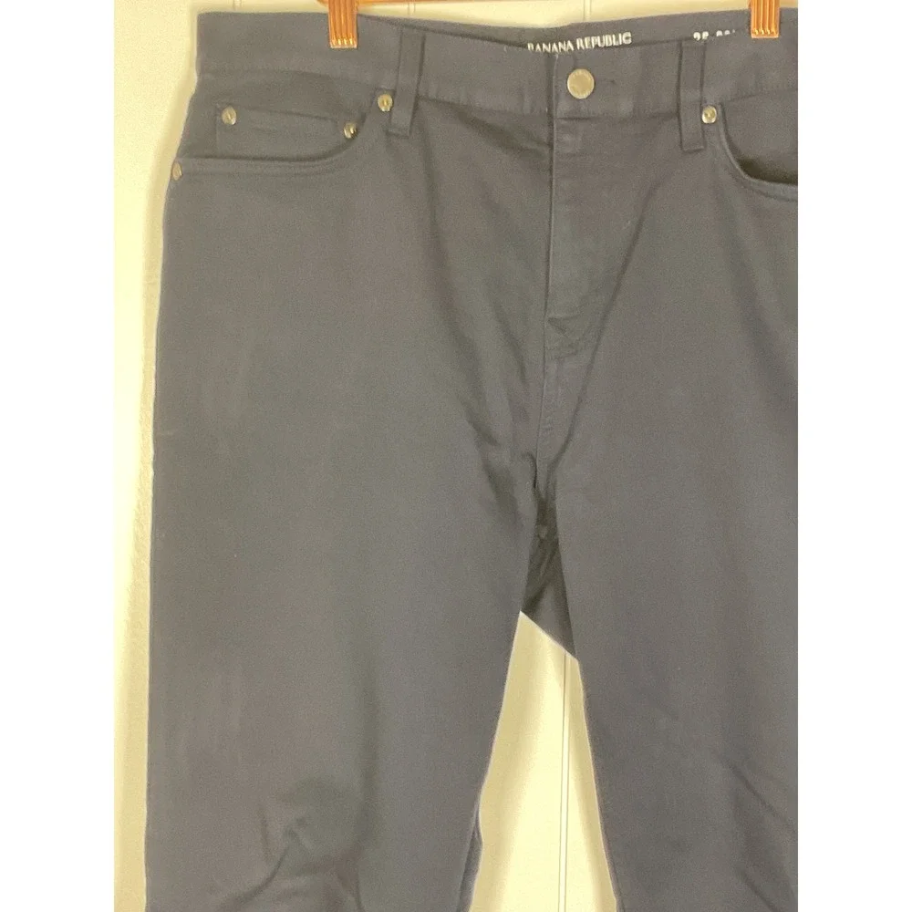 Banana Republic‎ Men's Traveler Navy Slim Fit 5 Pocket Pants SZ 35